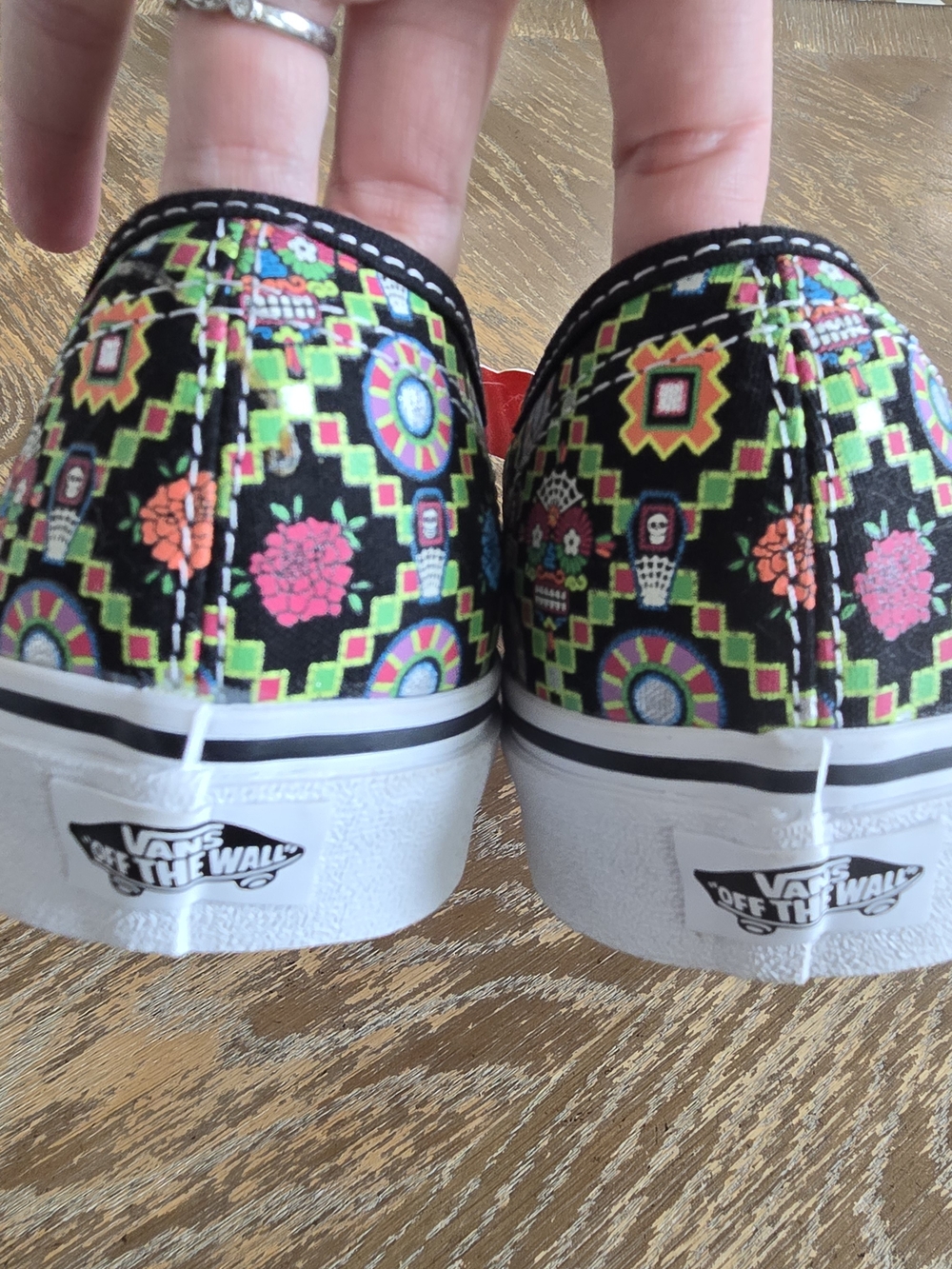 Vans Authentic Dia de los Muertos Glow in Dark Shoes Mens 10 Womens 11.5 - Picture 3 of 7